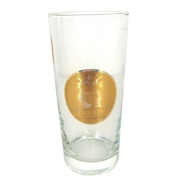 VTG 22Kt Gold Statue of Liberty Centennial Gold Seal Set of Four Libbey Glasses - Picture 9 of 12